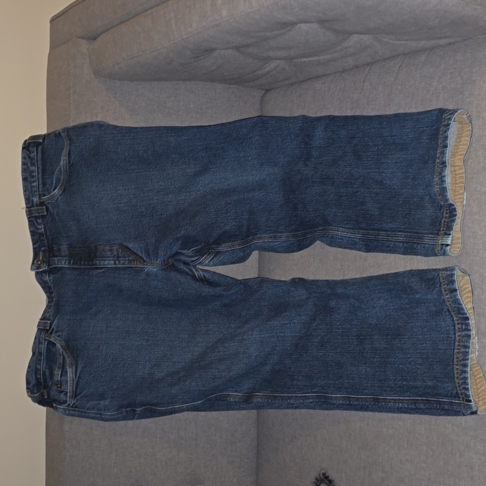 Duluth Trading Co flex ballroom Jeans Men's Size 44 blue Relaxed Denim Jean